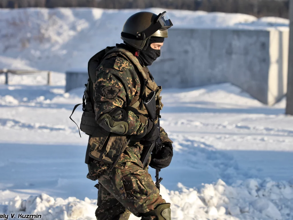 ак, рф, мвд, боец, снег, солдат, Спецназовец, вв