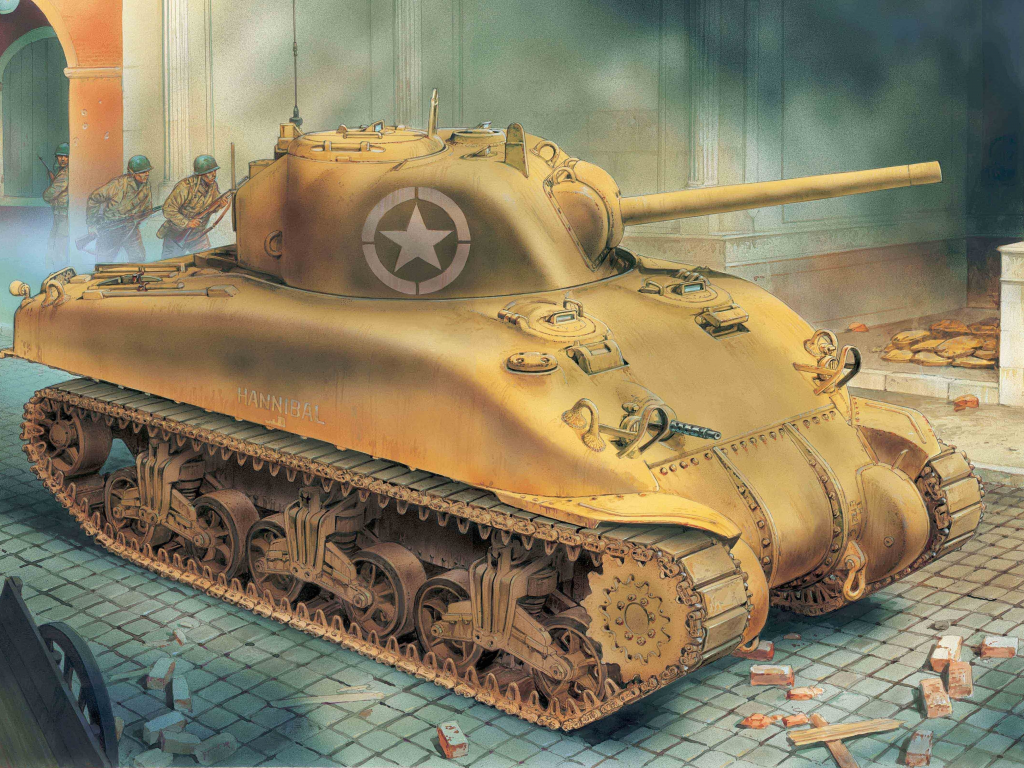 m4a1, средний, американский, dv, Арт, танк, sherman, основной