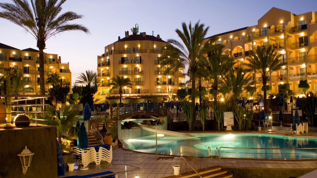 курорт, отель, басейн, мостик, spain, pools, испании