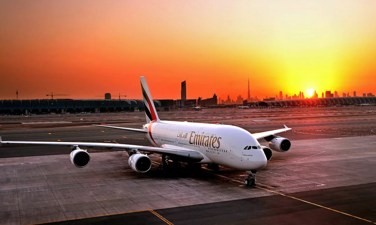 Airbus, a380, пассажирский, emirates airline, авиалайнер, самолет