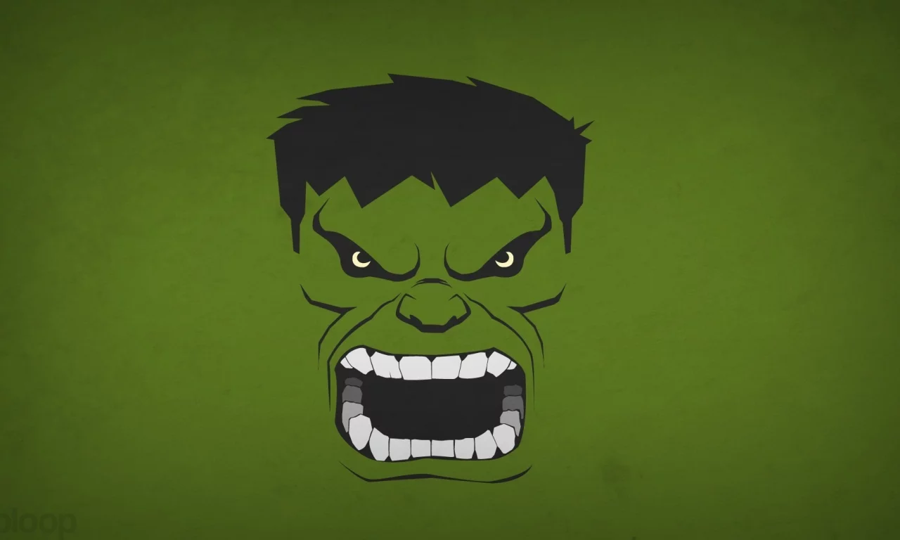 hulk, халк, минимализм, Blo0p, marvel comics