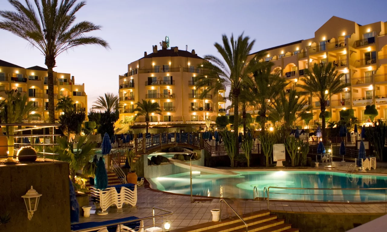курорт, отель, басейн, мостик, spain, pools, испании