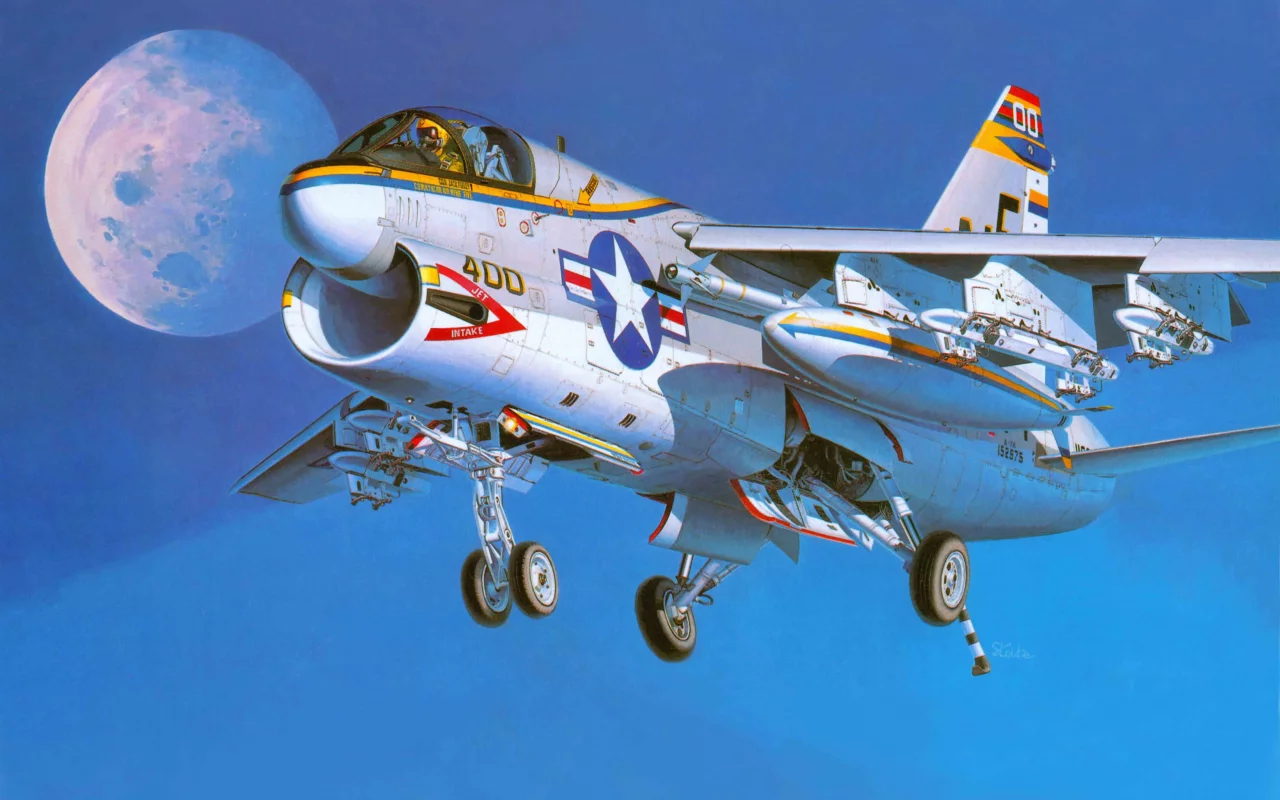 штурмовик, a-7a, a-7a, арт, палубный, самолет, corsair ii