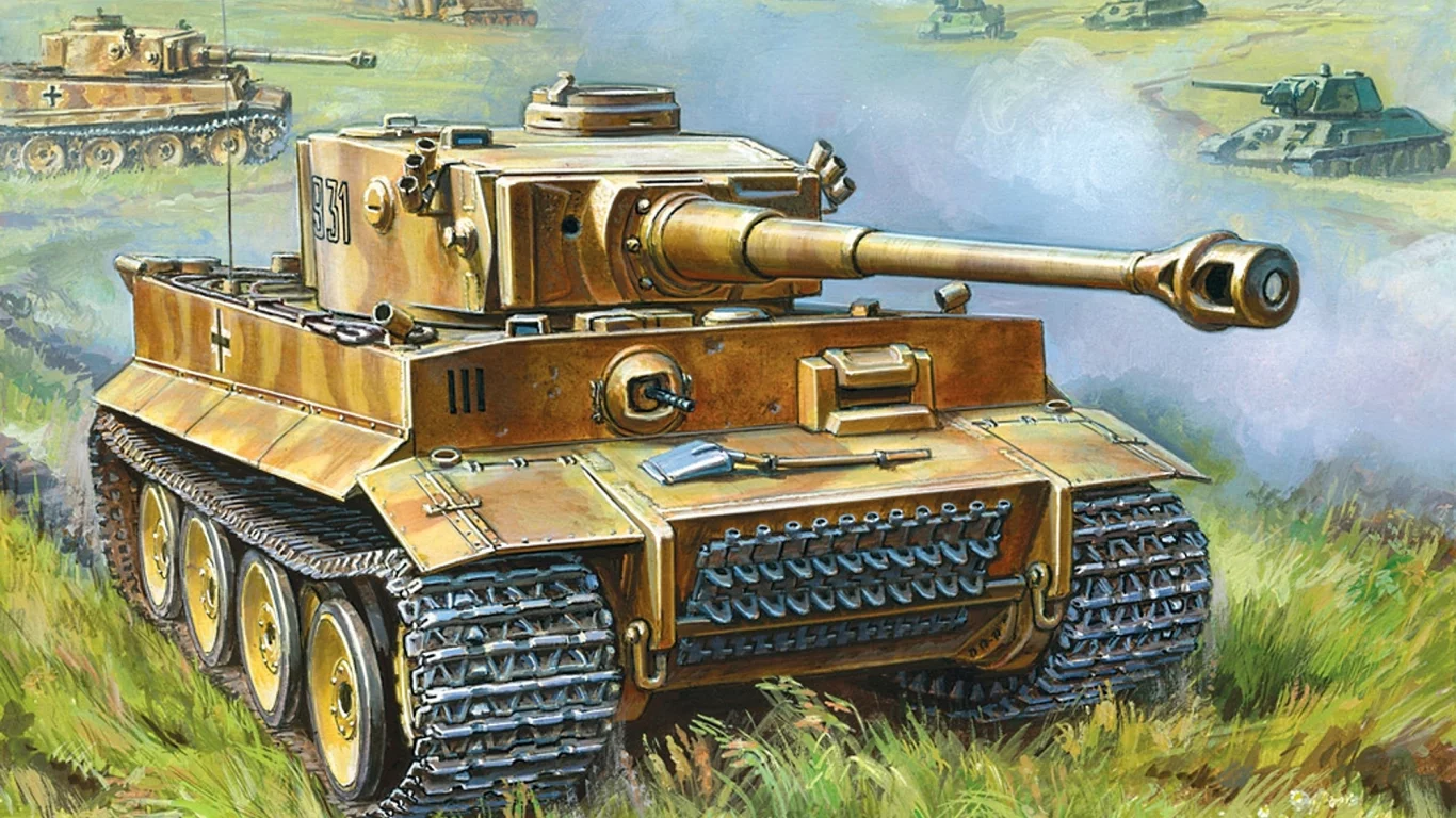 ausf e, тяжёлые, бой, поле, Арт, немецкие, panzerkampfwagen vi, tiger i