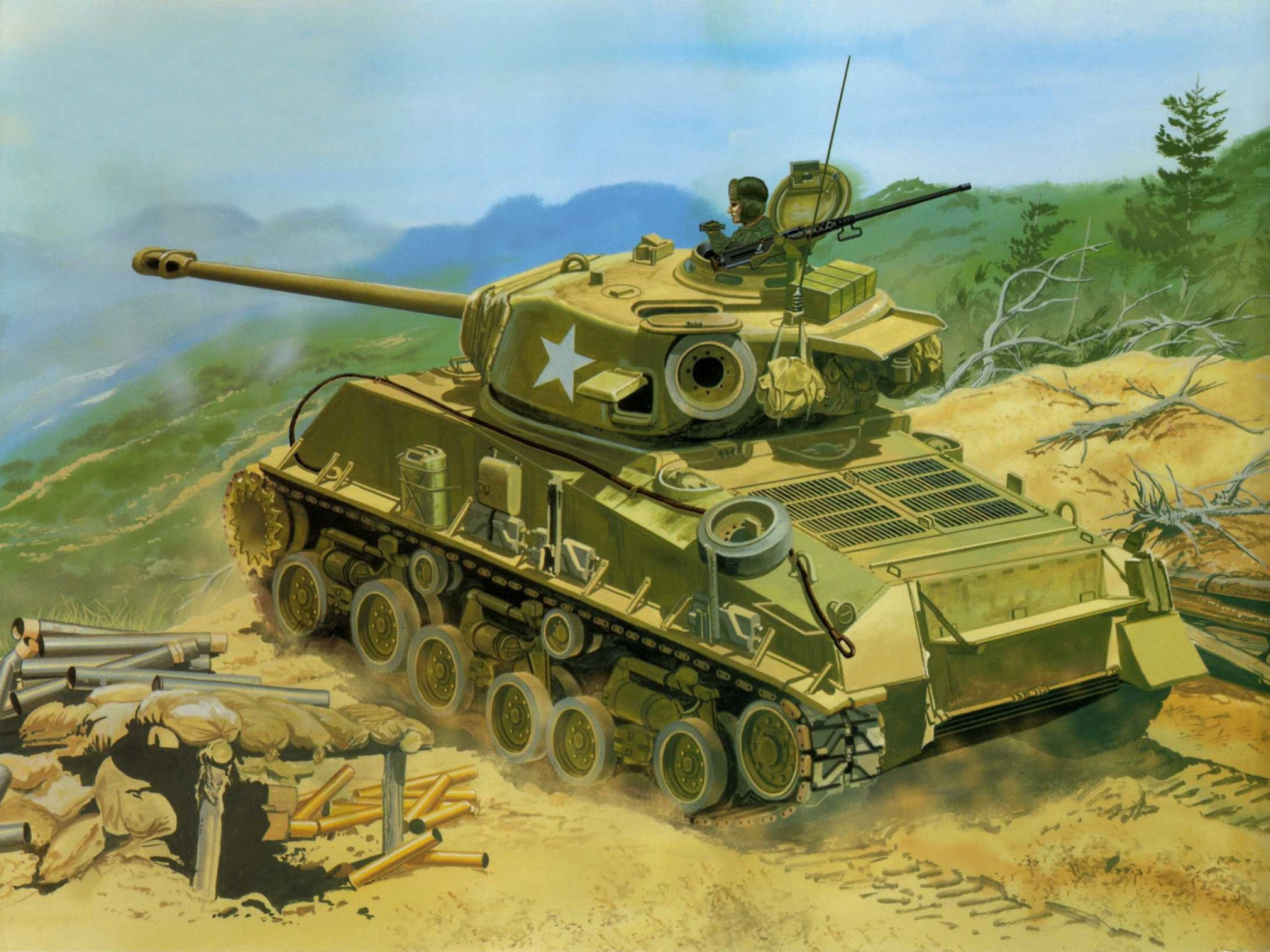 sherman, Арт, корейская война, танк, a3e8, танк, m4, средний