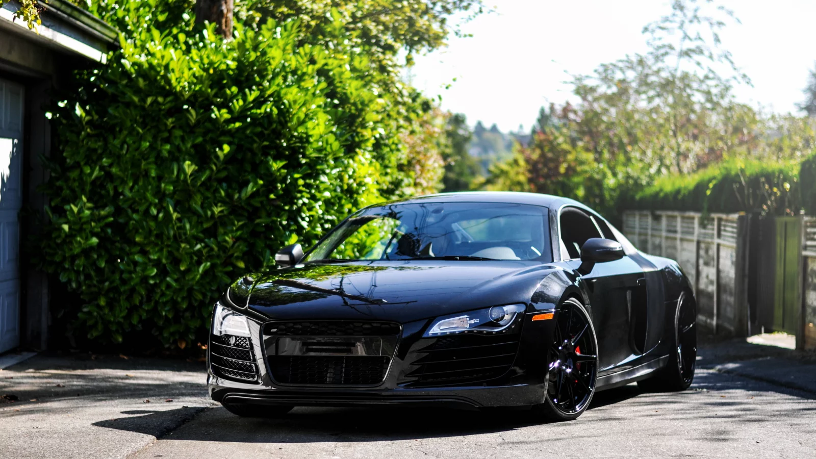 р8, тюнинг, дорога, ауди, r8, суперкар, Audi, черный