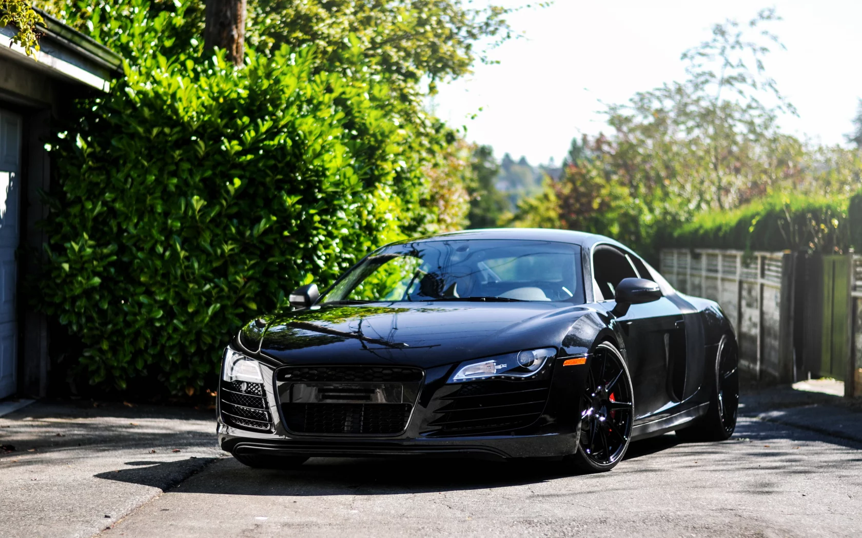 р8, тюнинг, дорога, ауди, r8, суперкар, Audi, черный