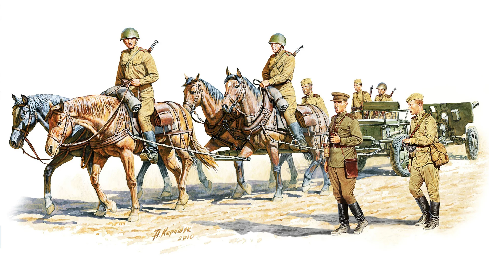 дивизионная, солдаты, Арт, зис-3, артиллерия, 76-мм