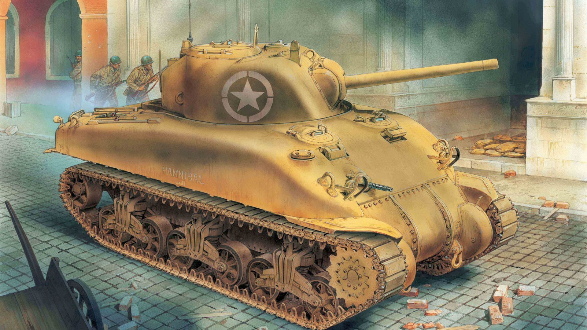 m4a1, средний, американский, dv, Арт, танк, sherman, основной