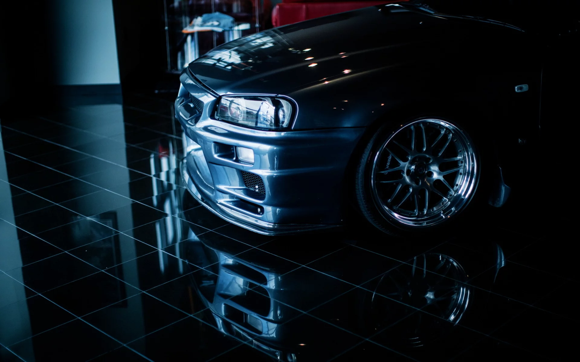 отражение, Nissan skyline, r34, ниссан, тюнинг