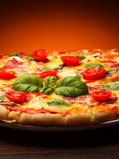 пицца, сыр, грибы, Pizza, помидоры, салями, блюдо