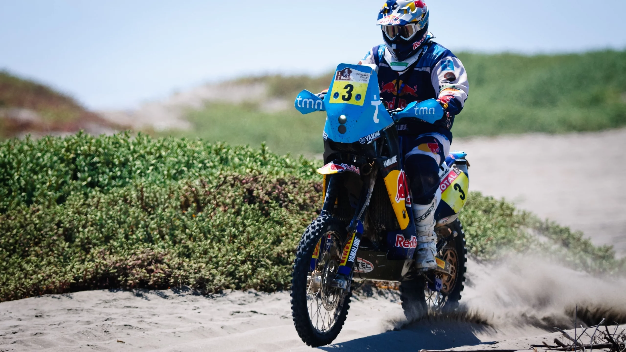 dakar, мото, rally, Мотоцикл, песок, гонка, red bull, гонщик, спорт