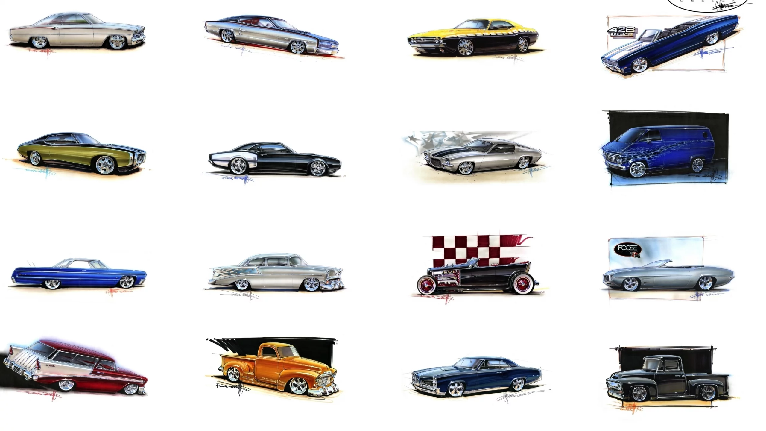 экскизы, Foose design, overhaulin, chip foose