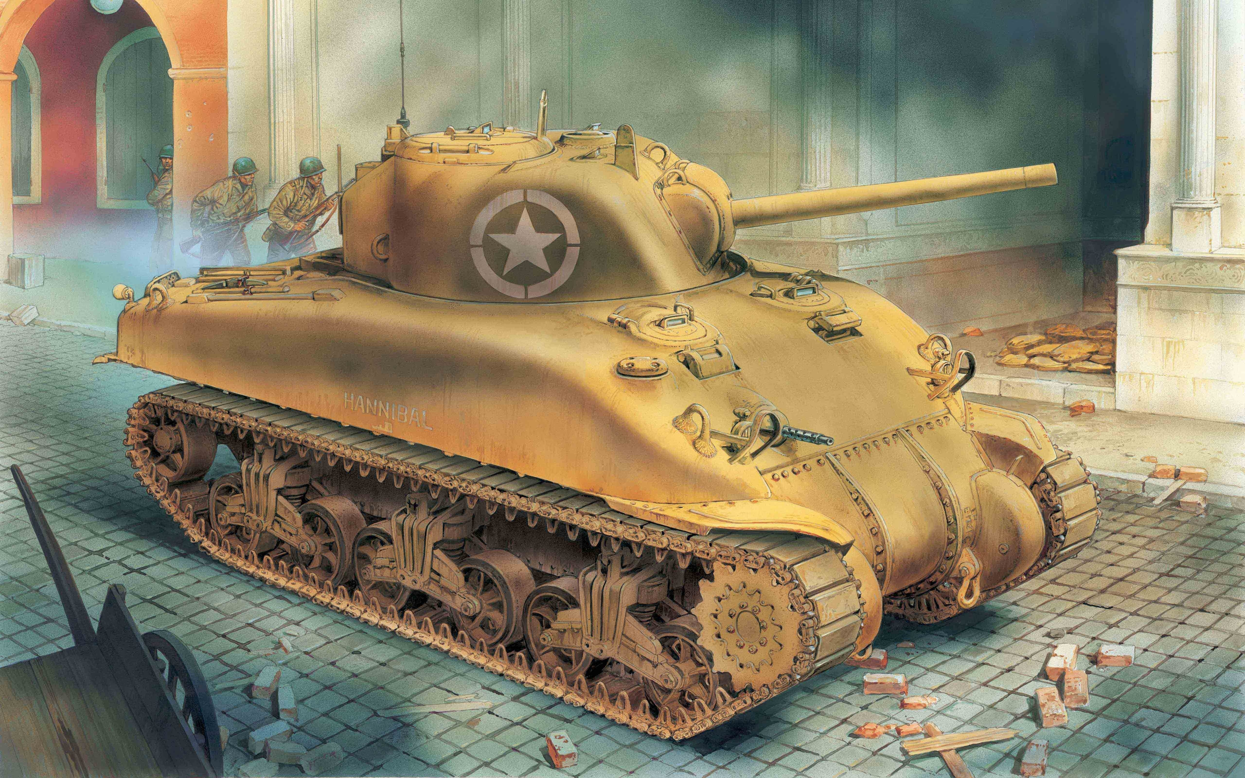 m4a1, средний, американский, dv, Арт, танк, sherman, основной