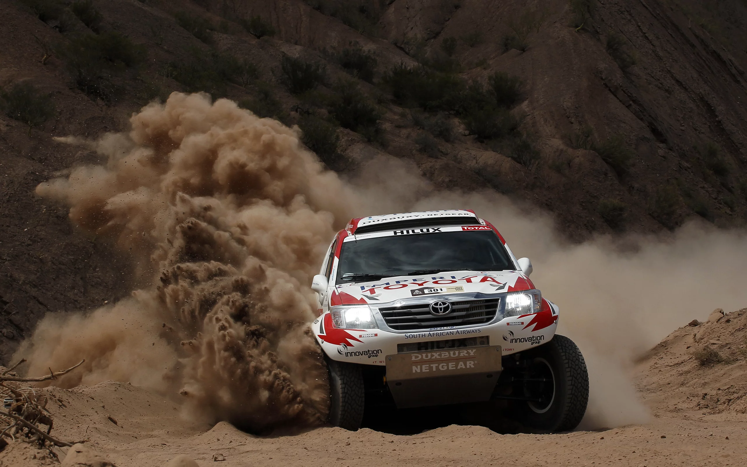 поворот, Toyota, передок, дакар, dakar, hilux, rally, тойота, песок