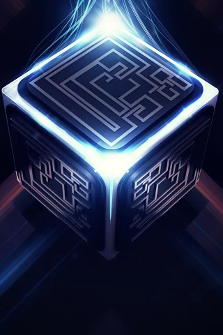 лабиринт, 3d, Куб, lacza, digital art