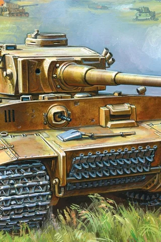 ausf e, тяжёлые, бой, поле, Арт, немецкие, panzerkampfwagen vi, tiger i