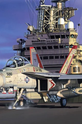 ea-18, Арт, ea-18, боинг, гроулер, палубный, boeing, growler, самолет