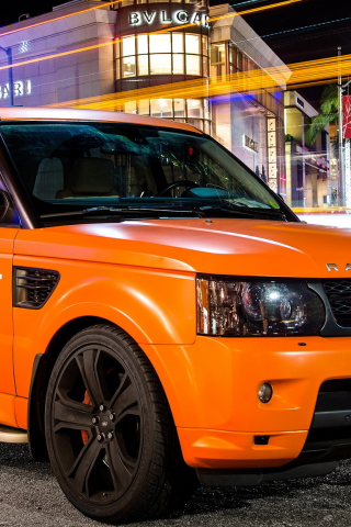 ленд ровер, sport, Land rover, оранжевый, orange, тюнинг, matte