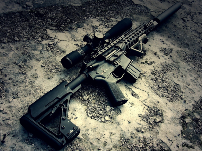 m16, scope, Weapon