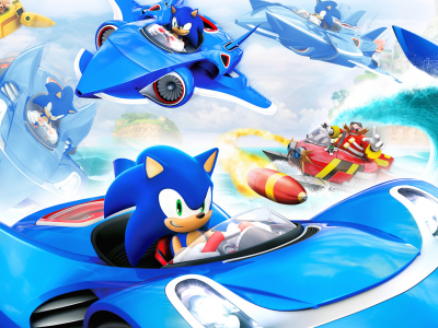 ёж, соник, машина, катер, sonic, Sonic &amp;amp; all-stars racing transformed