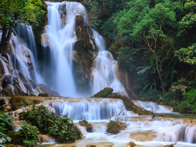 водопад, Kuang si falls, waterfalls