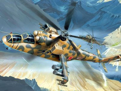 арт, ми-24, вертолет, транспортно, советский, российский