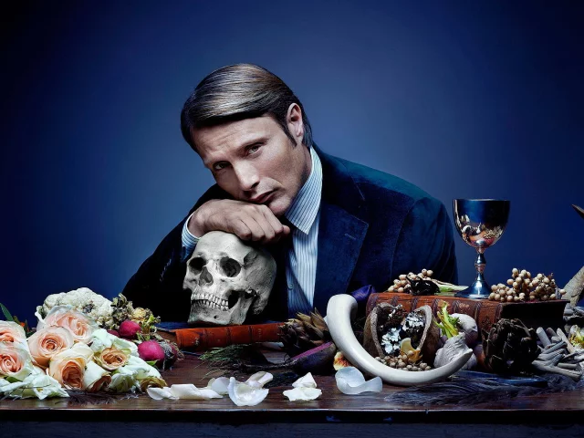 мадс миккельсен, мужчина, актёр, череп, взгляд, mads mikkelsen