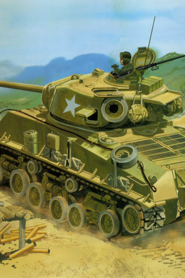 sherman, Арт, корейская война, танк, a3e8, танк, m4, средний