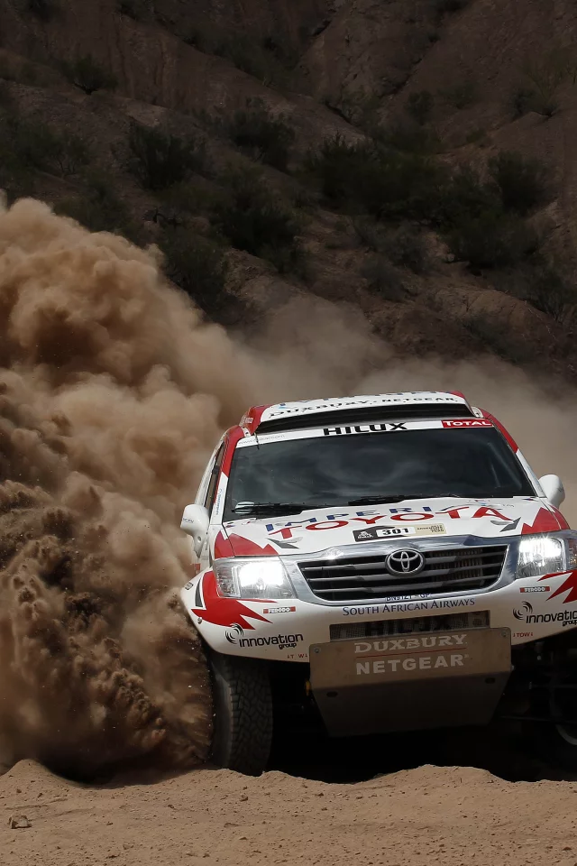 поворот, Toyota, передок, дакар, dakar, hilux, rally, тойота, песок