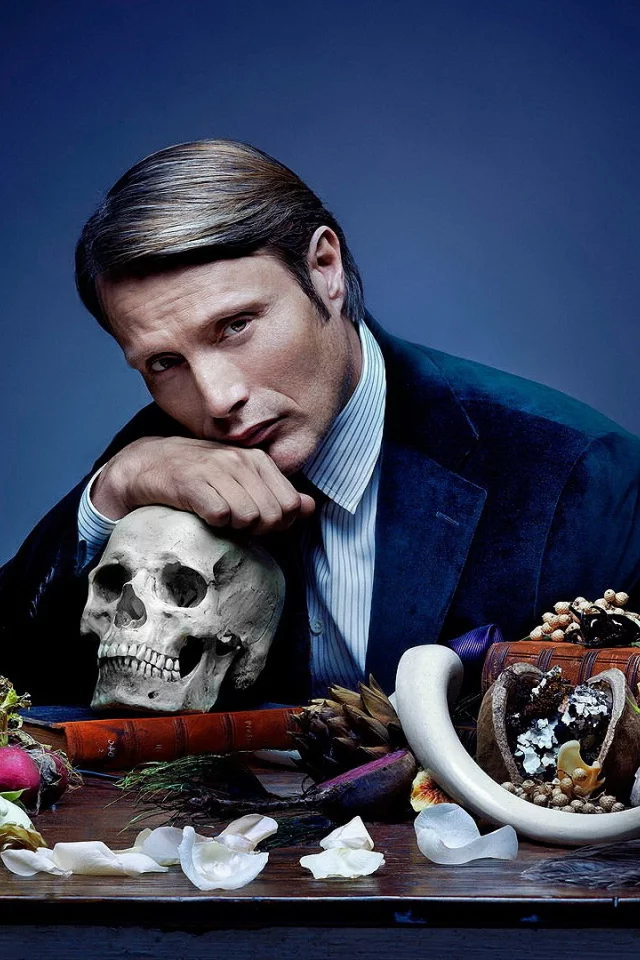 мадс миккельсен, мужчина, актёр, череп, взгляд, mads mikkelsen