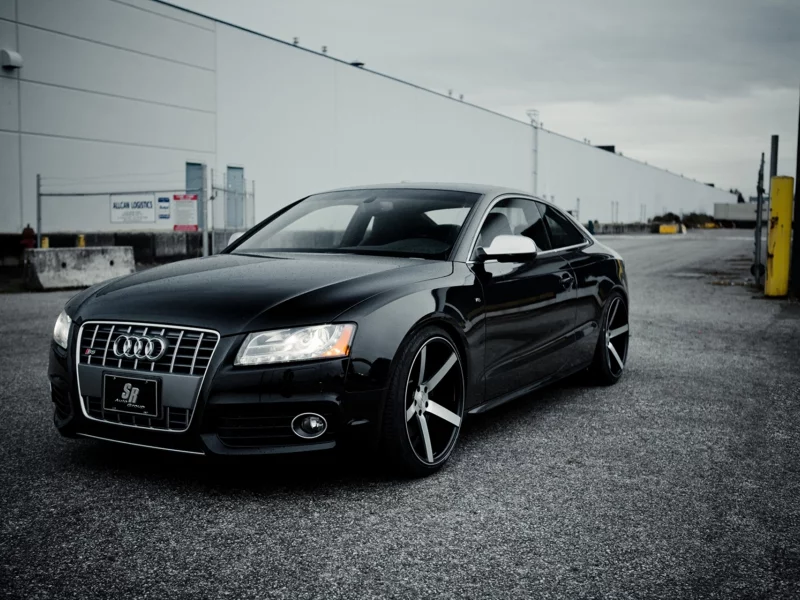 s5, черная, перед, машина, Audi