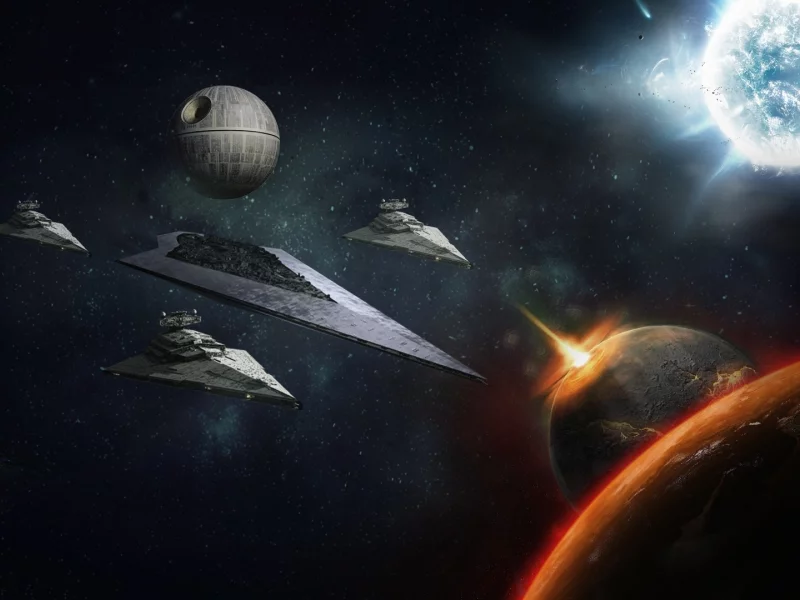 wars, destroyer, moon, death, Star, star, space