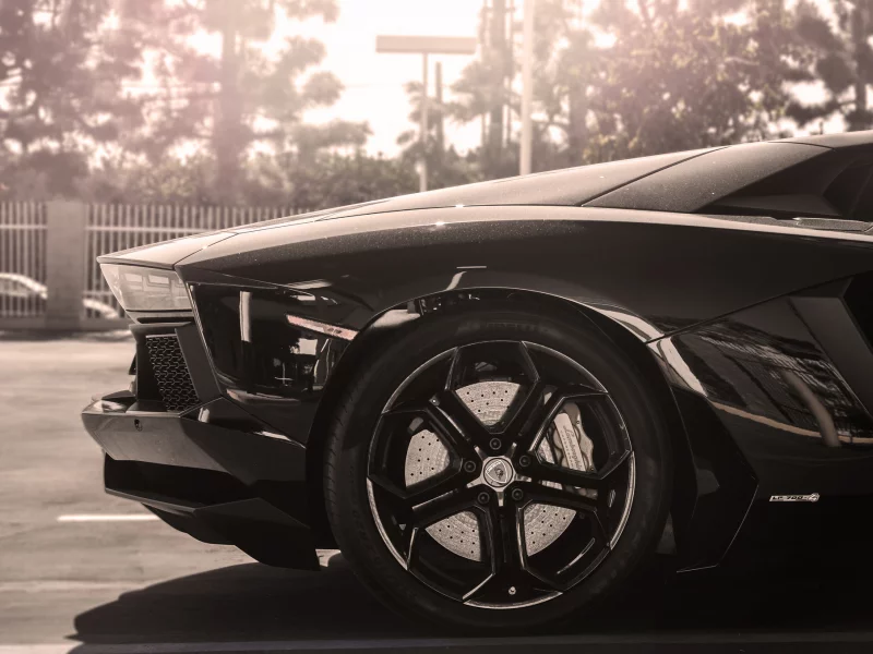 rim, back, sun, aventador, ламборгини, авентадор, black, Lamborghini, lp700-4