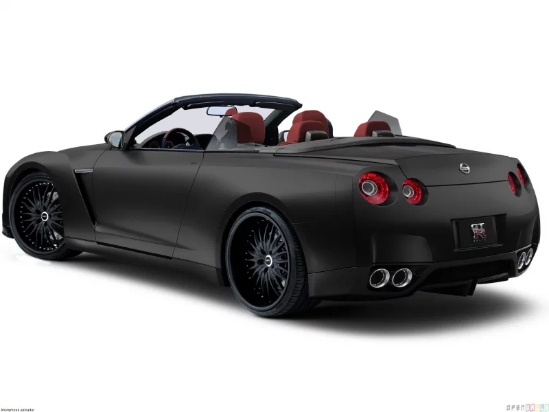 cabrio, Nissan gtr, черный, r35