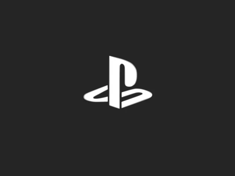 логотип, консоль, playstation, серый, фон, Sony playstation
