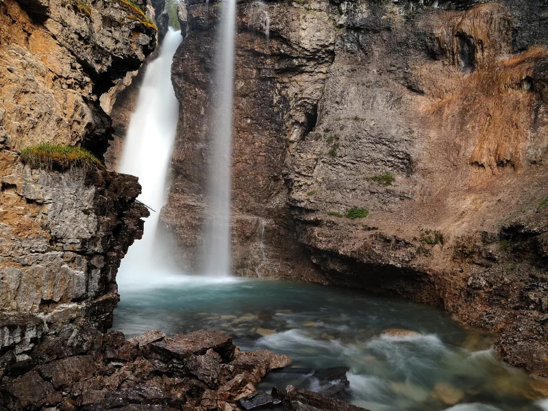 природа, скалы, Река, водопад