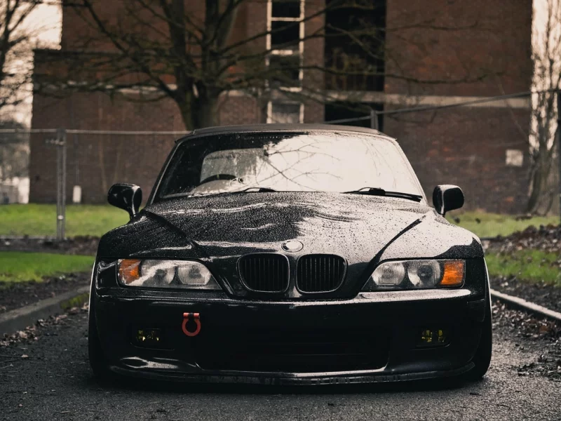 z3, спереди, мокрый, черный, передок, Bmw