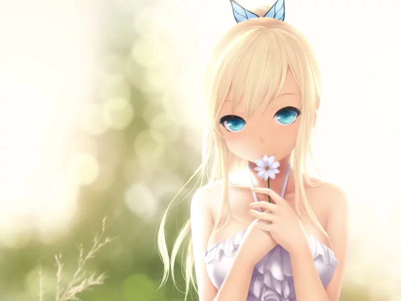 цветок, девочка, Арт, kashiwazaki sena, boku wa tomodachi ga sukunai, cait