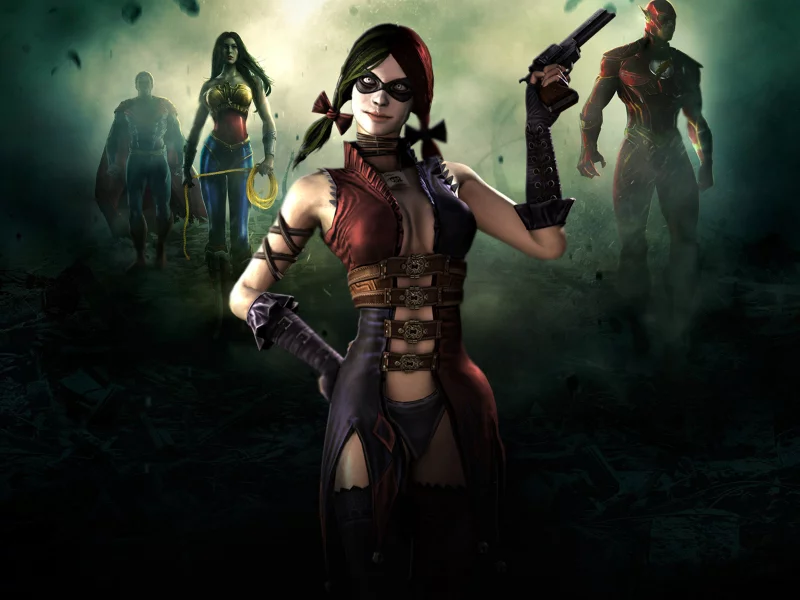  harley quinn, flash, Injustice gods among us, superman, wonder women, fighting