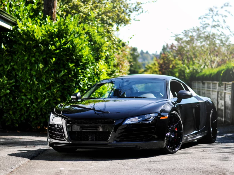 р8, тюнинг, дорога, ауди, r8, суперкар, Audi, черный