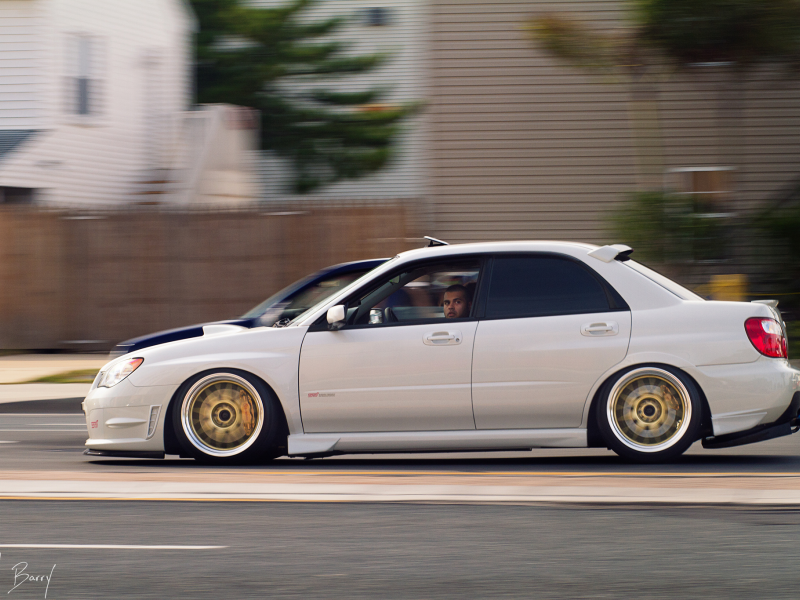 sti, rigshot, impreza, Subaru, white, wrx, stance