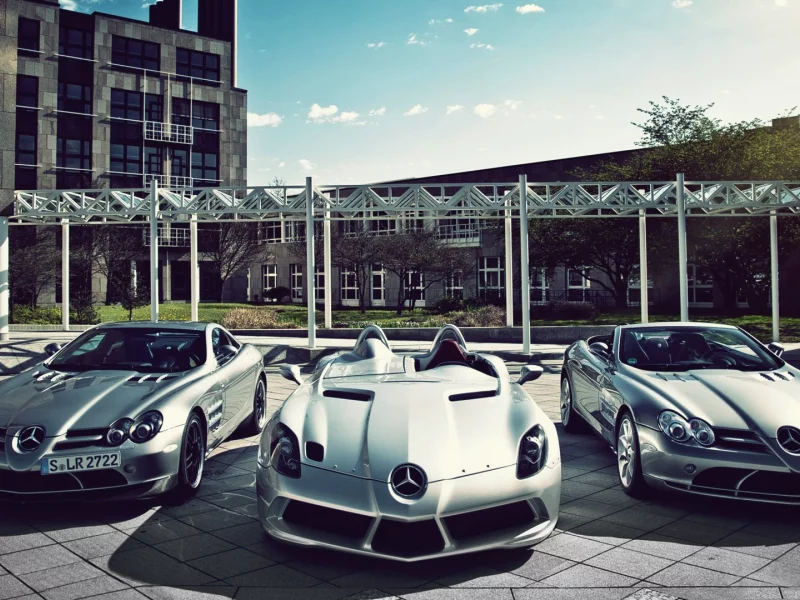 спорткары, три, Мерседес, mercedes slr mclaren