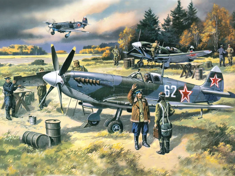 английский, самолет, spitfire, истребитель, Арт, supermarine
