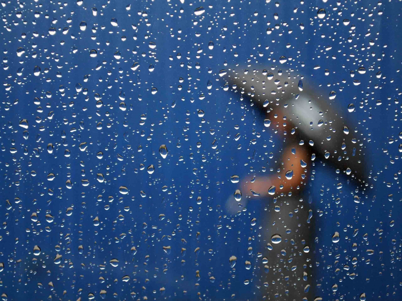 силуэт, капли, стекло, woman in the rain, Дождь