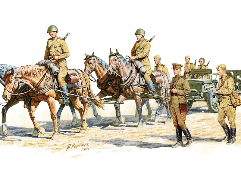 дивизионная, солдаты, Арт, зис-3, артиллерия, 76-мм