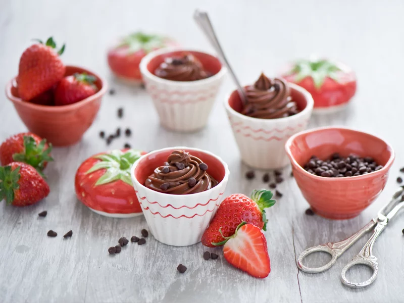 fruit, еда, шоколад, chocolate, strawberry, сладкое, sweet, Food, cream