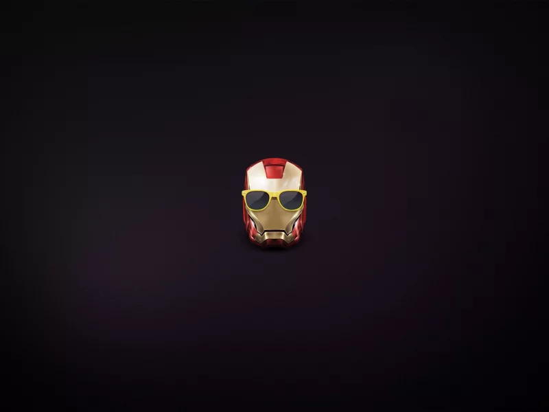 iron man, голова, железный человек, очки, Минимализм