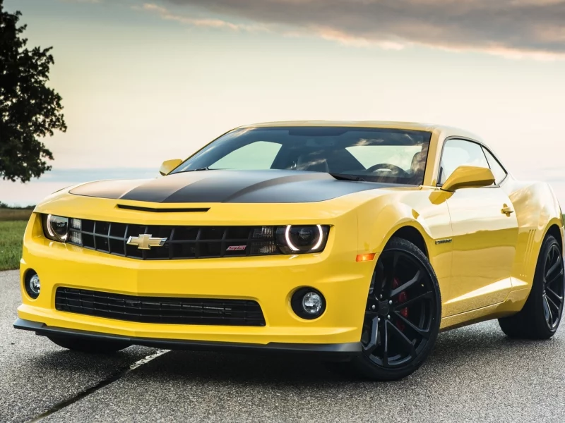 камаро, 1le, camaro, шевроле, Chevrolet, передок, желтый, muscle car