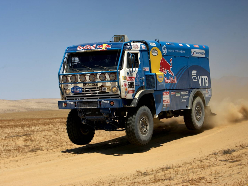 грузовик, камаз, передок, red bull, Kamaz, фары, dakar, rally